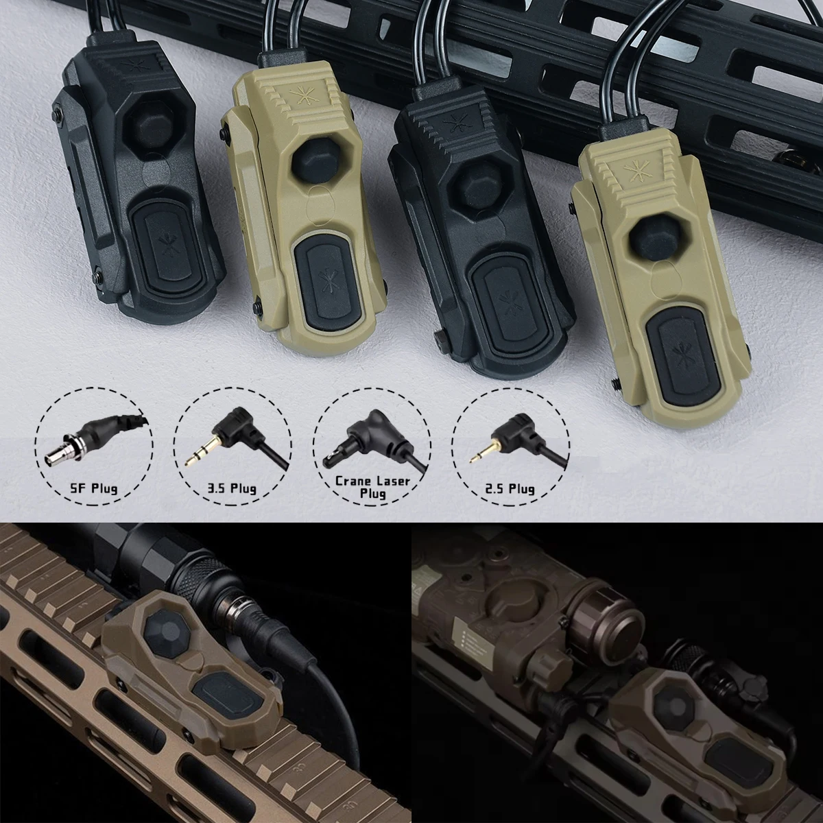 AXON MOD SF Interruptor de presión táctico doble función M-LOK