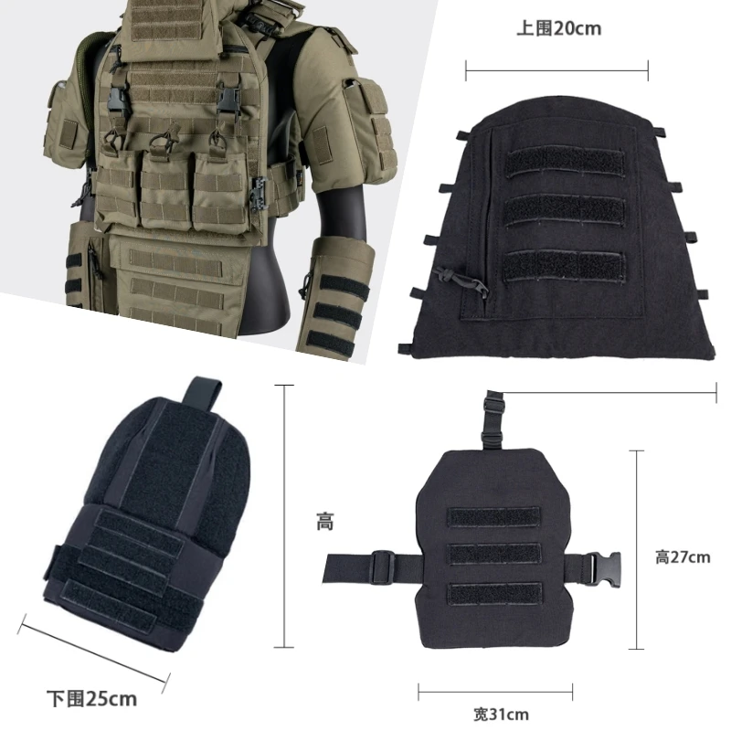 Protecciones tácticas MOLLE para brazo y pierna con placas - imagen 5