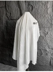 Falda elástica rayas onduladas blanco y negro Hanfu