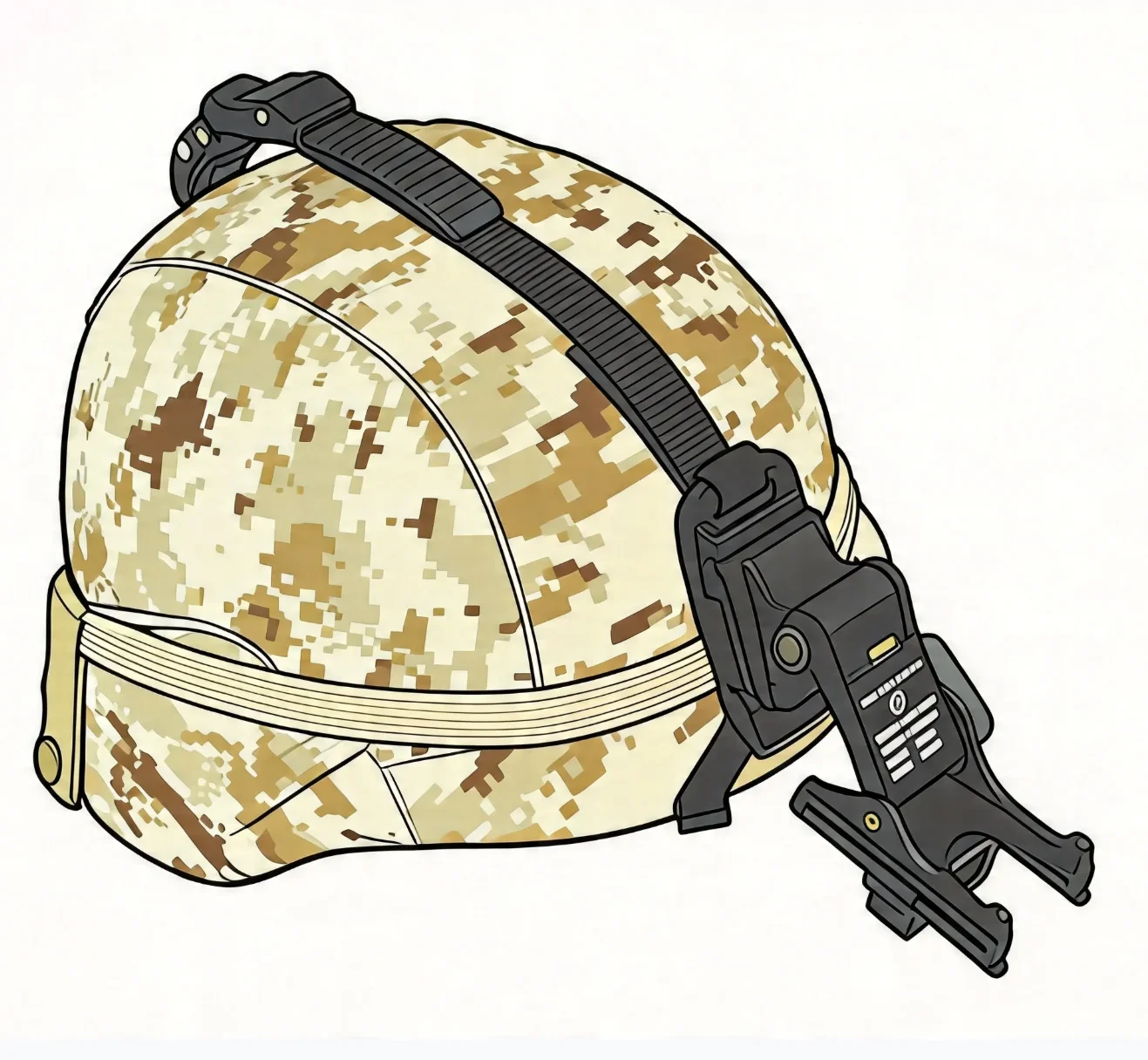 Soporte táctico metálico para visión nocturna NVG de casco - imagen 2