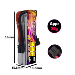 Batería LiPo GNB 380mAh 2S 7.6V para drone FPVrc