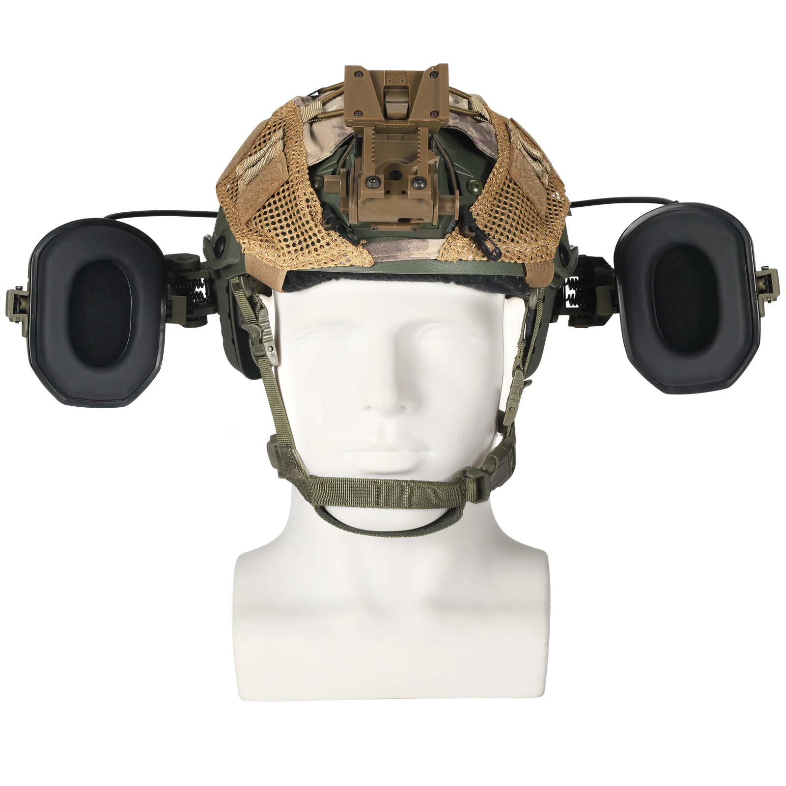 Protectores auditivos electrónicos tácticos para tiro con casco - imagen 2