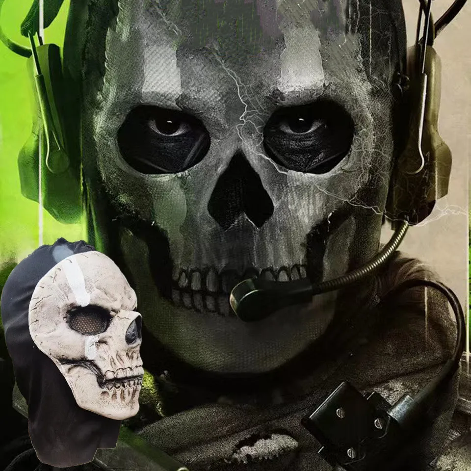 Máscara calavera látex unisex ideal para cosplay Halloween - imagen 4