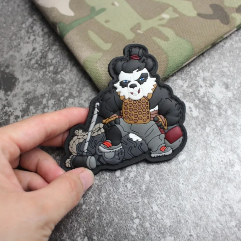 Parche PVC 3D panda adhesivo para mochila táctica y deporte - imagen 3