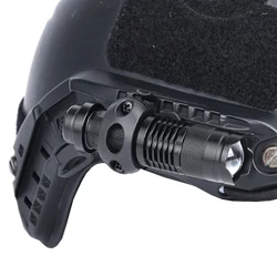 Soporte táctico para linterna de casco lateral con clip