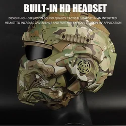 Casco de Asalto Táctico Máscara Modular Ventilador Antivaho Airsoft