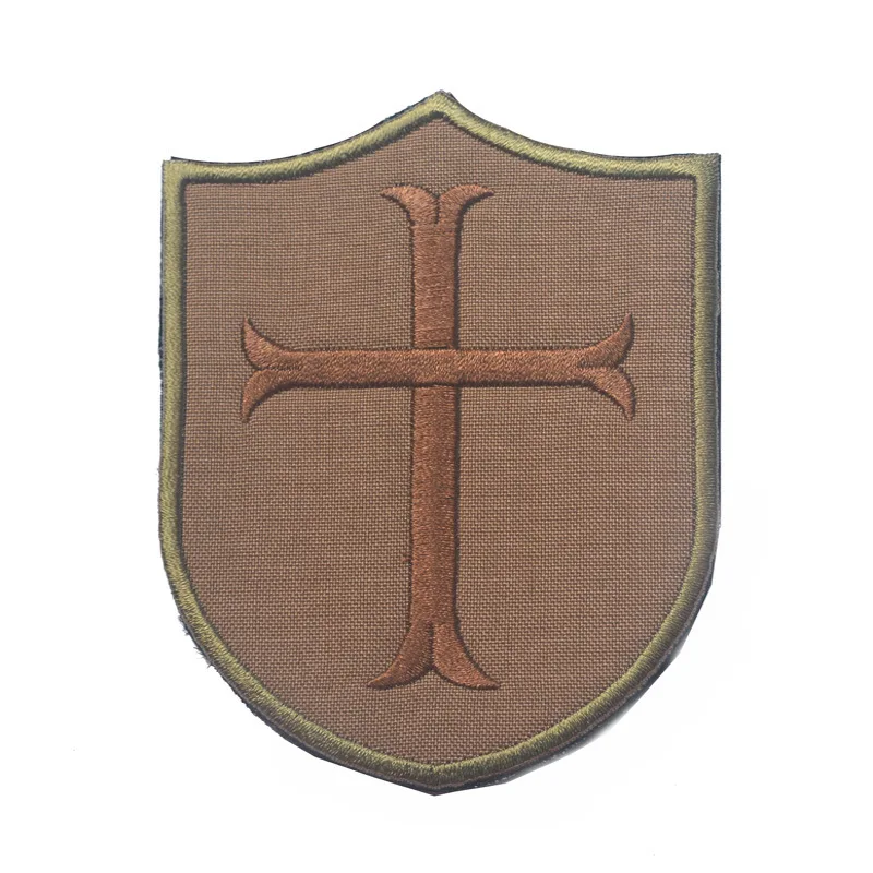 Parche táctico velcro para casco y mochila insignia cruz templaria - imagen 5