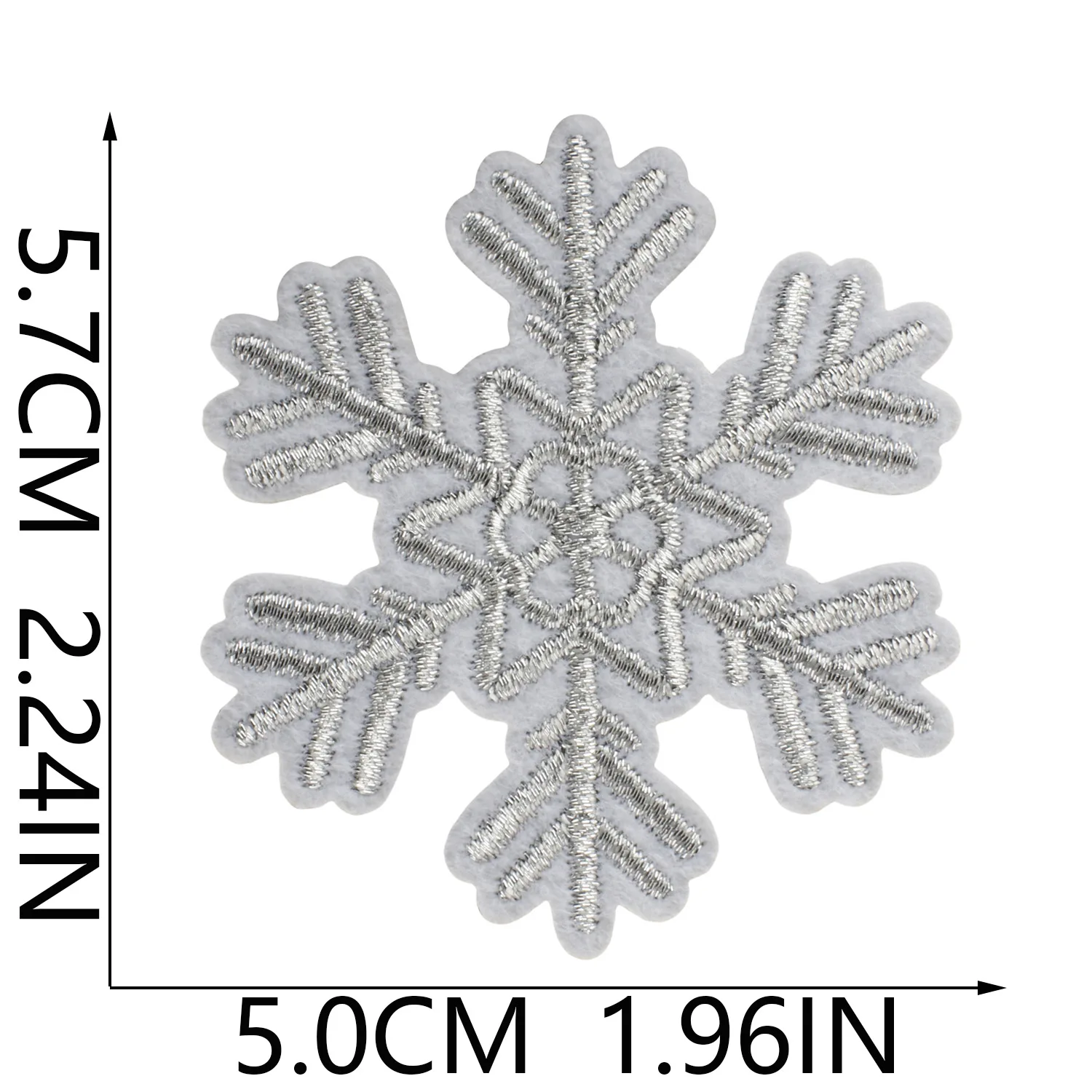Parches bordados termoadhesivos copos de nieve brillantes – Navidad - imagen 5