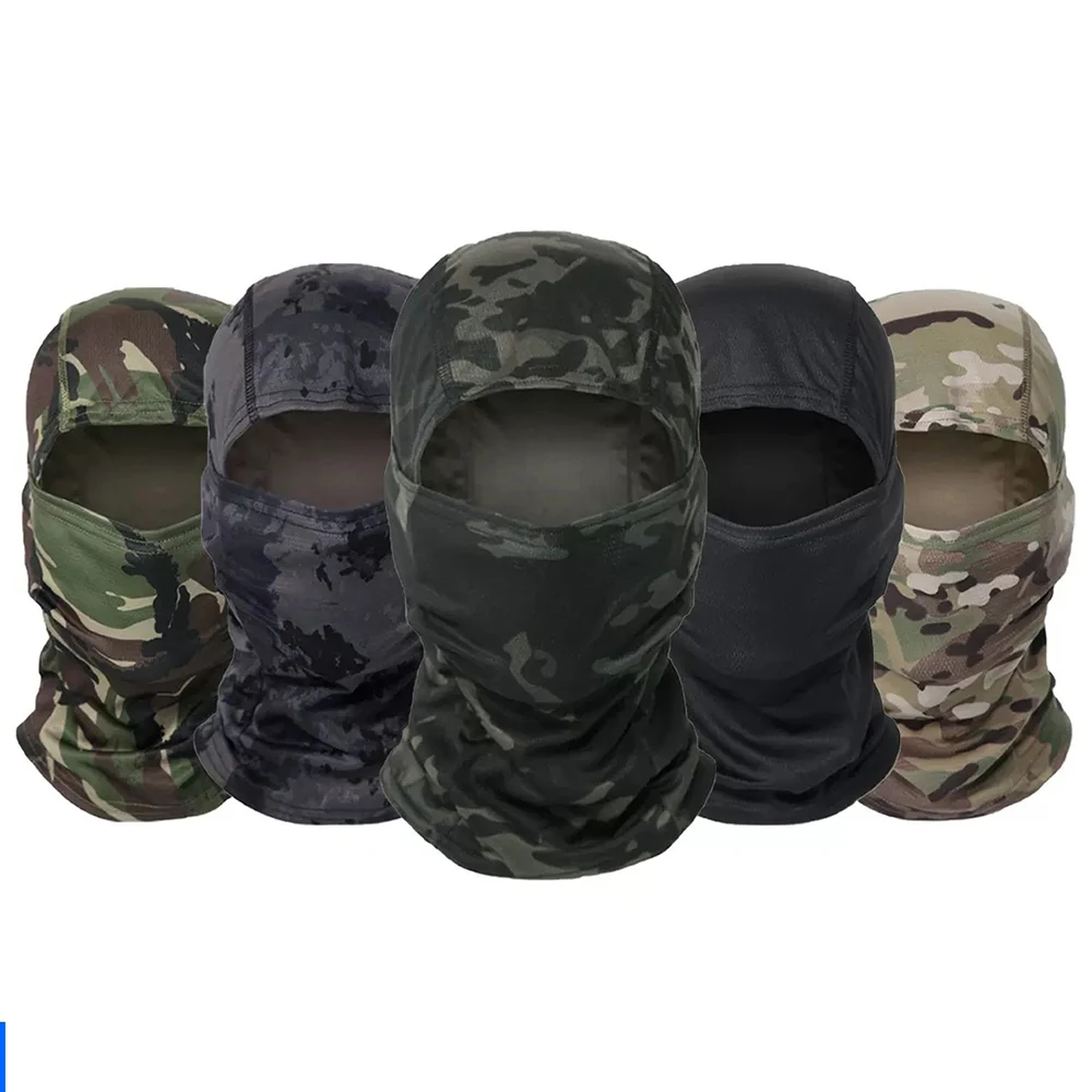 Pasamontañas táctico camuflaje cortavientos máscara facial completa