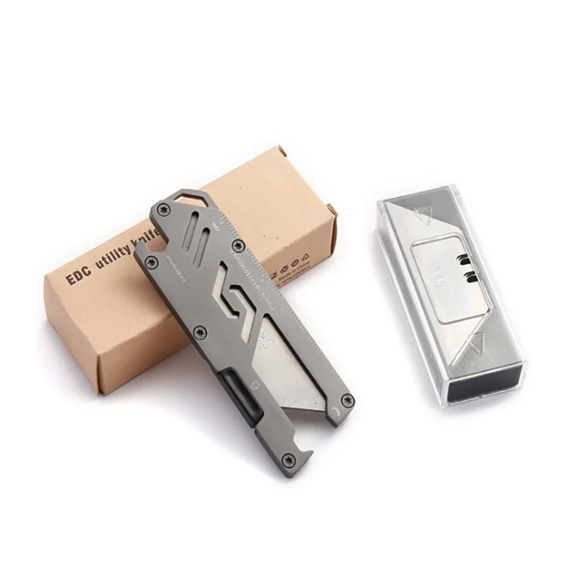 Cuchillo plegable EDC acero inoxidable multifunción abridor botellas - imagen 2