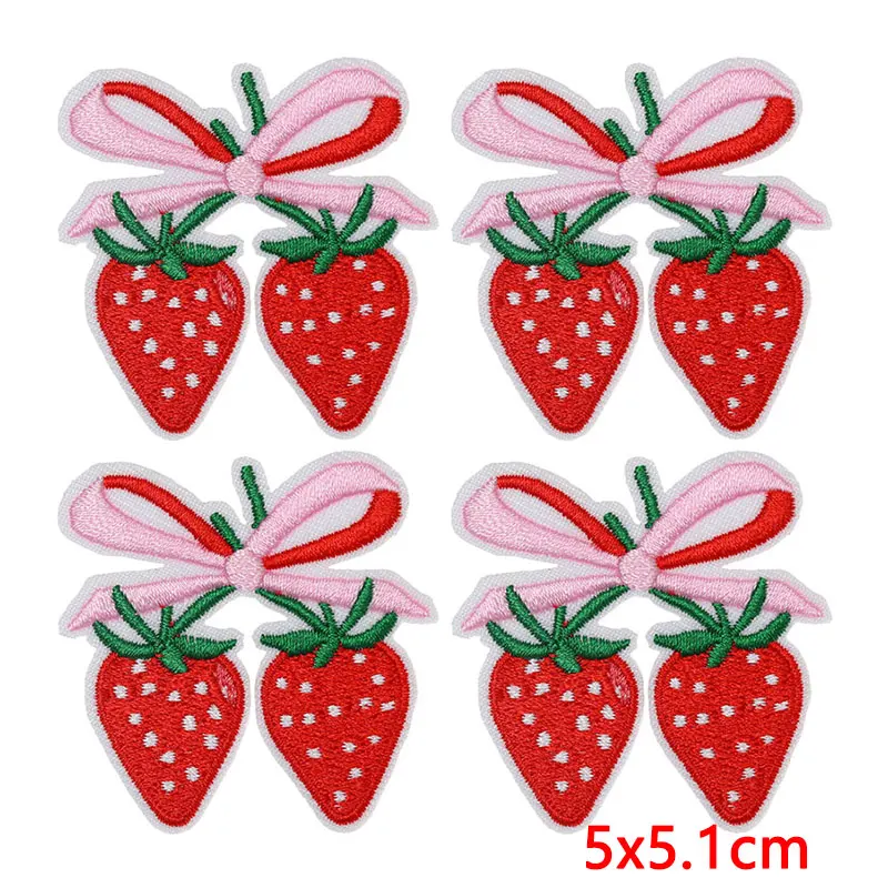 Parches bordados western bota vaquera rosa cereza termoadhesivos - imagen 5