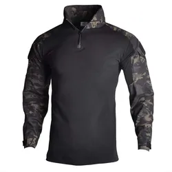 CP Uniforme táctico negro: camisa manga larga y pantalón cargo