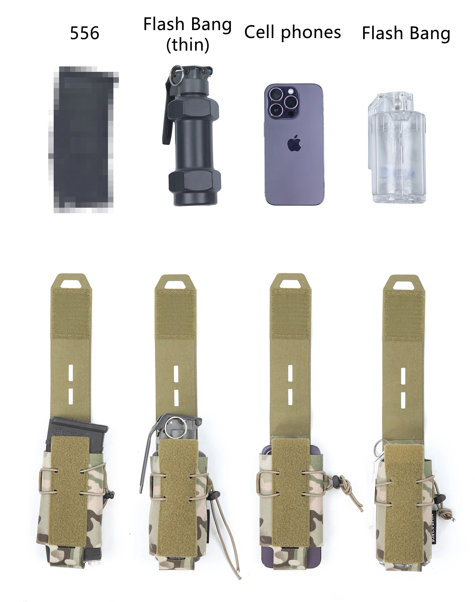 Bolsa modular MOLLE de corte láser para cinturón o chaleco táctico - imagen 3