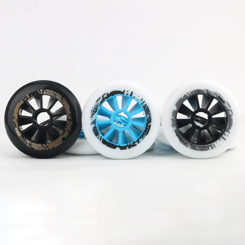 Ruedas velocidad profesionales patines inline – 110mm 85A poliuretano alta densidad - imagen 2