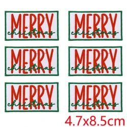 Parche bordado Navidad: letras Papá Noel termoadhesivo coser o planchar