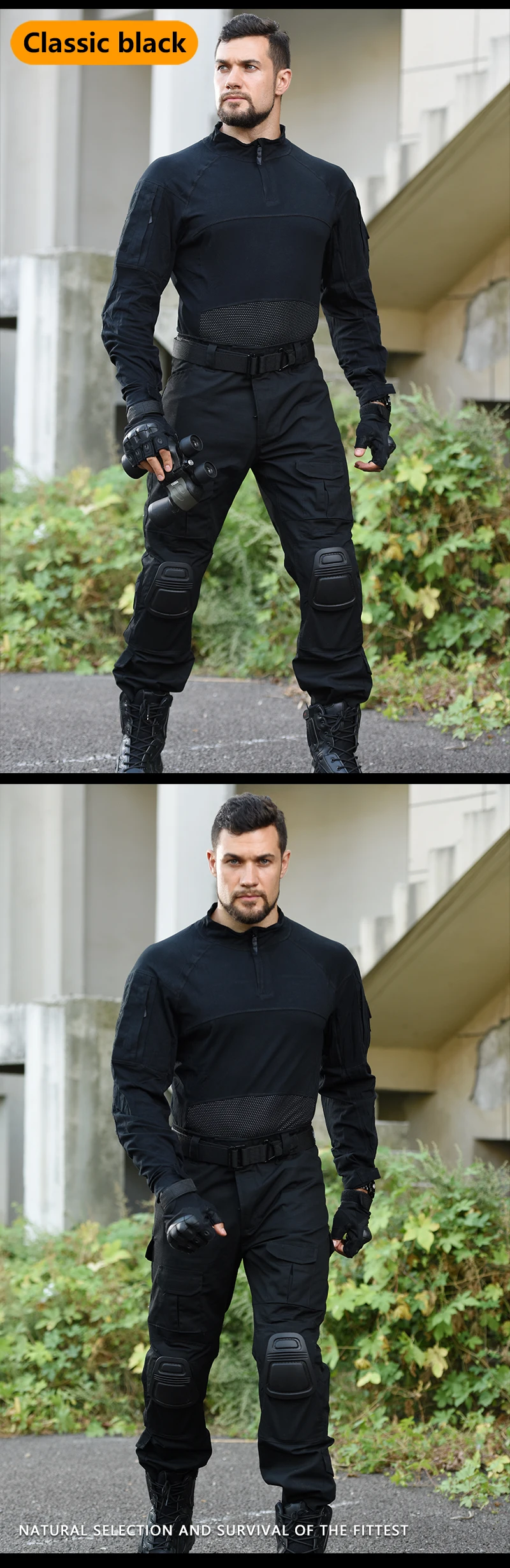 Pantalón táctico con refuerzo de rodilla
