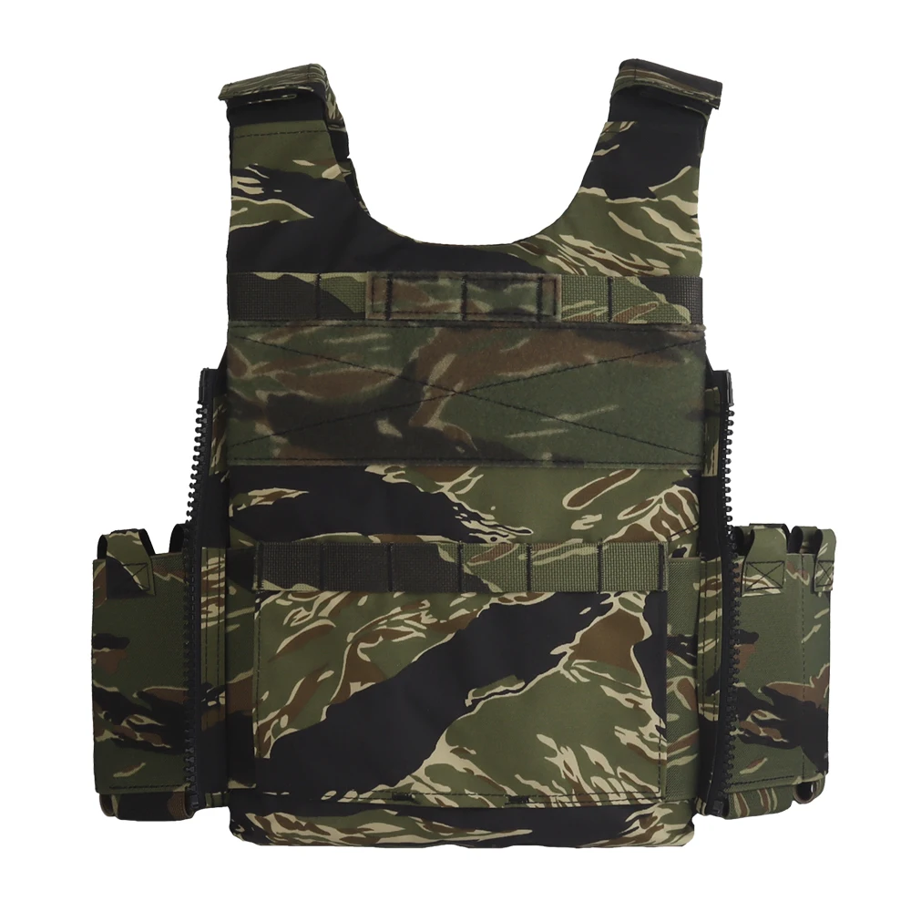 LV119 Chaleco portaplacas táctico MOLLE liberación rápida tigre