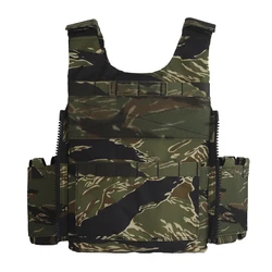 LV119 Chaleco portaplacas táctico MOLLE liberación rápida tigre