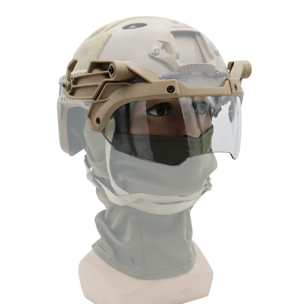 Detalle del sistema de abatimiento de las goggles