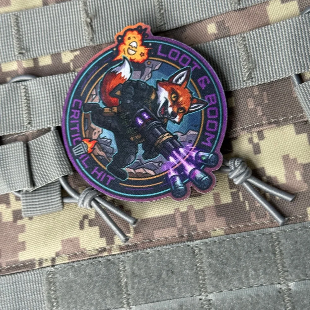 Moral Fox parche táctico velcro gancho y bucle para ropa militar
