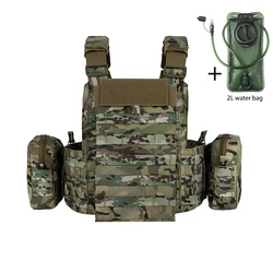 Chaleco hidratación con MOLLE y bolsa de agua desmontable