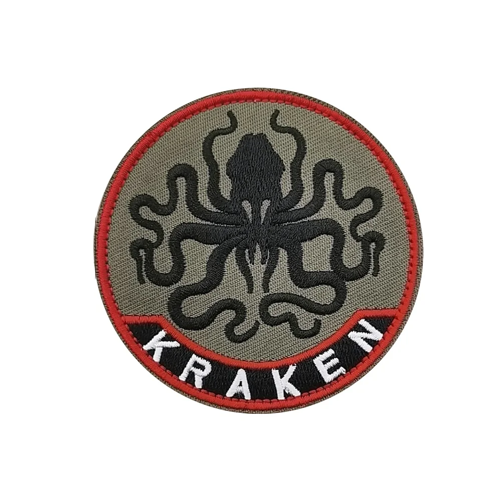 Kraken Parche Táctico MOLLE Bordado Gancho – Diseño Marino - imagen 2
