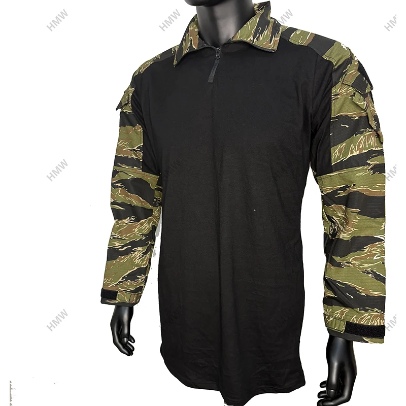 Camuflaje táctico punto tigre selva – camiseta tipo rana - imagen 2