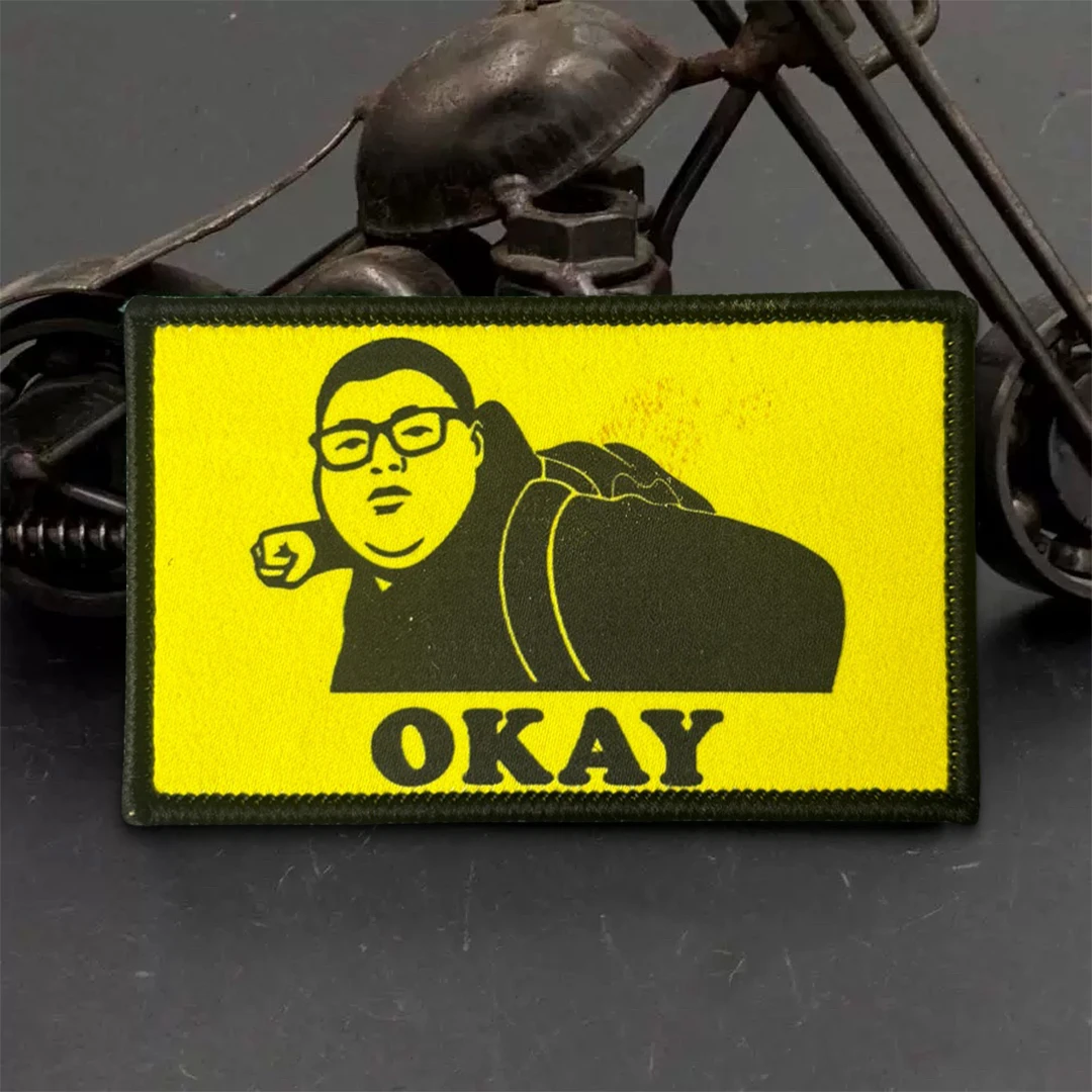 Parche táctico con meme Deadpan OKAY, velcro para mochila - imagen 5