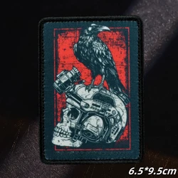 Parche táctico calavera visión nocturna MOLLE para mochila y chaleco