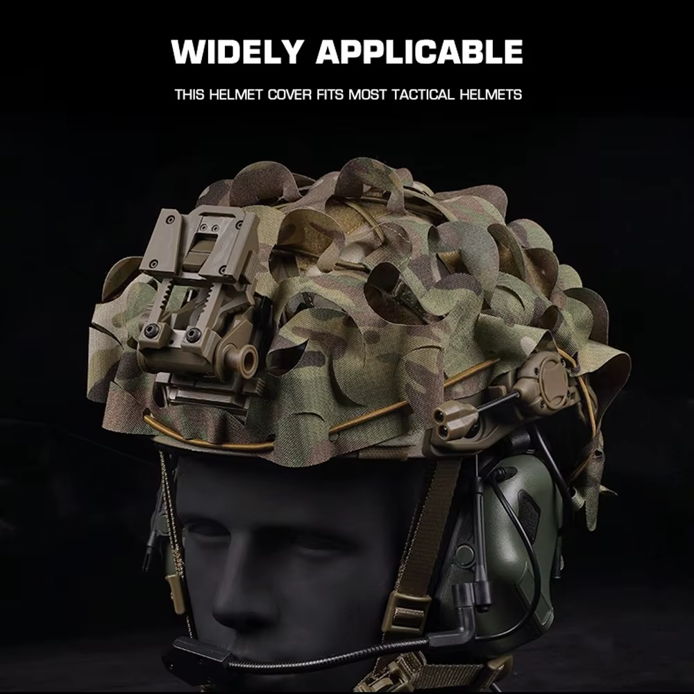 Funda instalada en casco táctico para airsoft