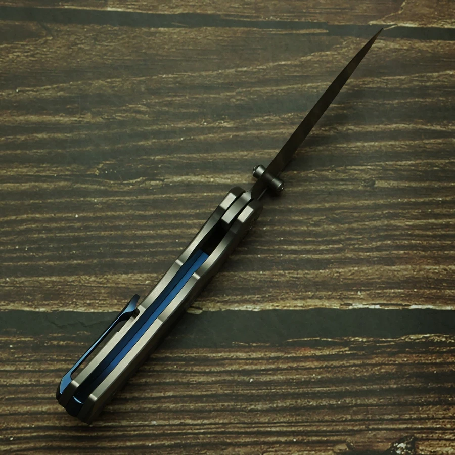 Cuchillo EDC plegable RattleSnake F05 titanio acero M390 - imagen 4