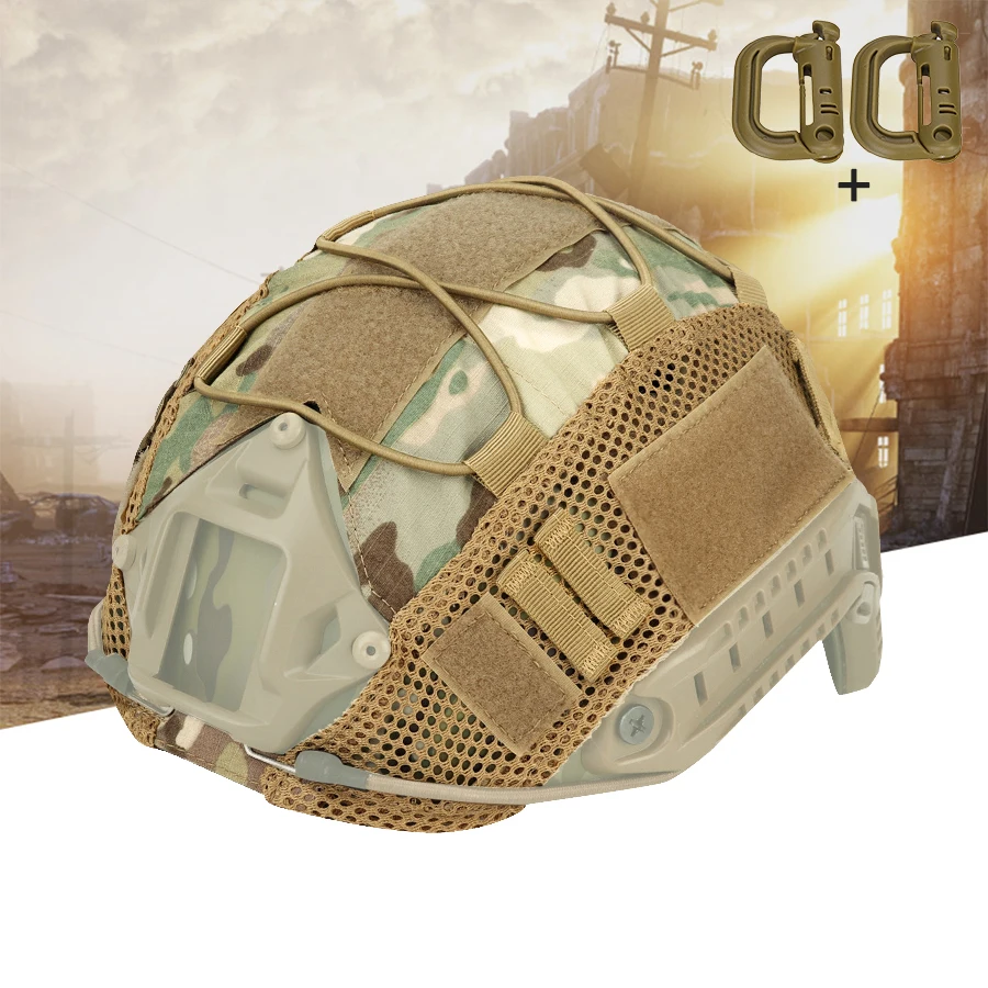 Funda casco FAST camuflaje con malla elástica y nailon - imagen 4