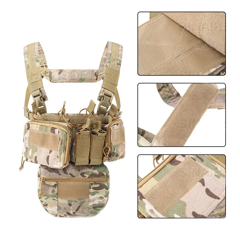 Chaleco táctico con soporte de pecho MOLLE y liberación rápida - imagen 5