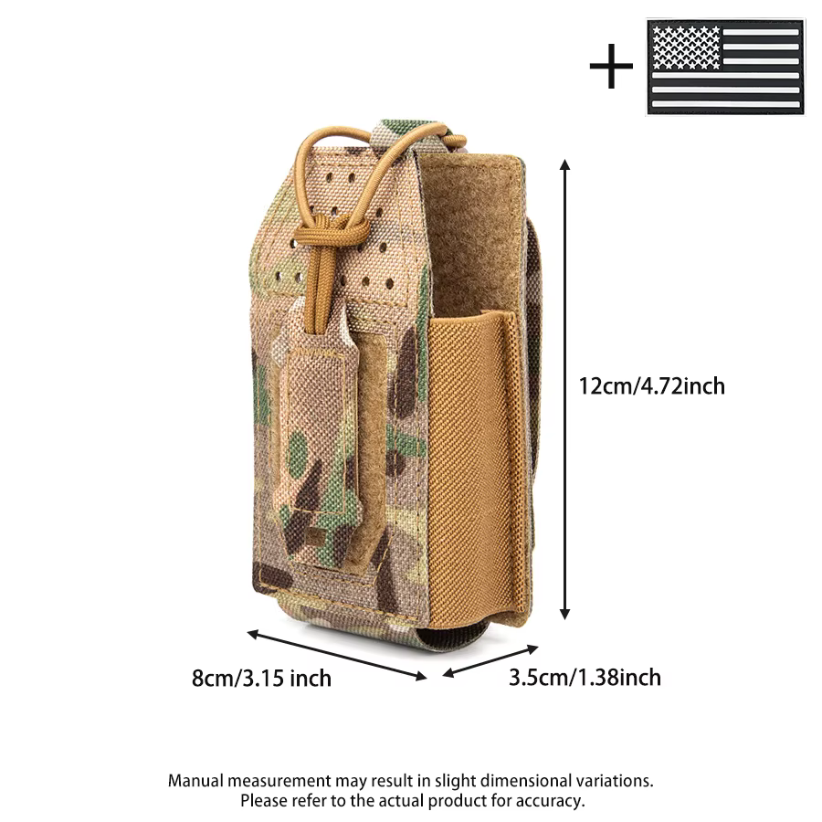 Bolsa elástica ajustable para walkie talkie y accesorios