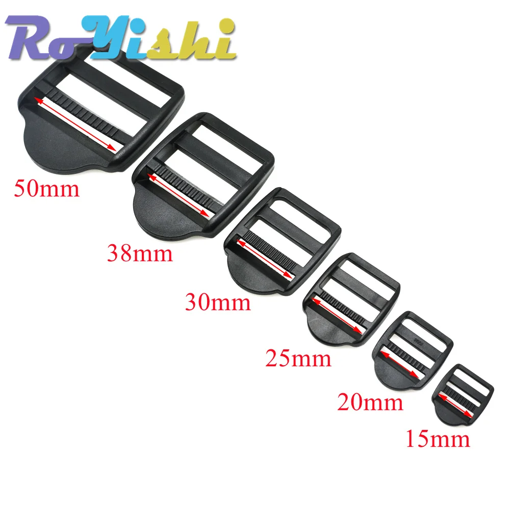 Deslizador de escalera hebilla rápida negra 15-50mm para correas mochila - imagen 4