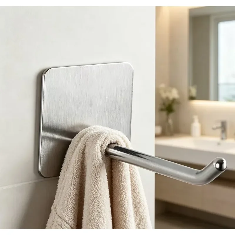 Gancho adhesivo acero inoxidable sin perforaciones para pared - imagen 4