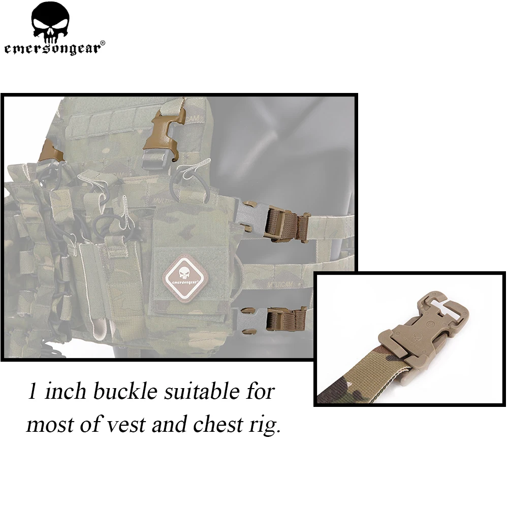 EMERSONGEAR Kit aparejo pecho MOLLE multicam para chaleco - imagen 4