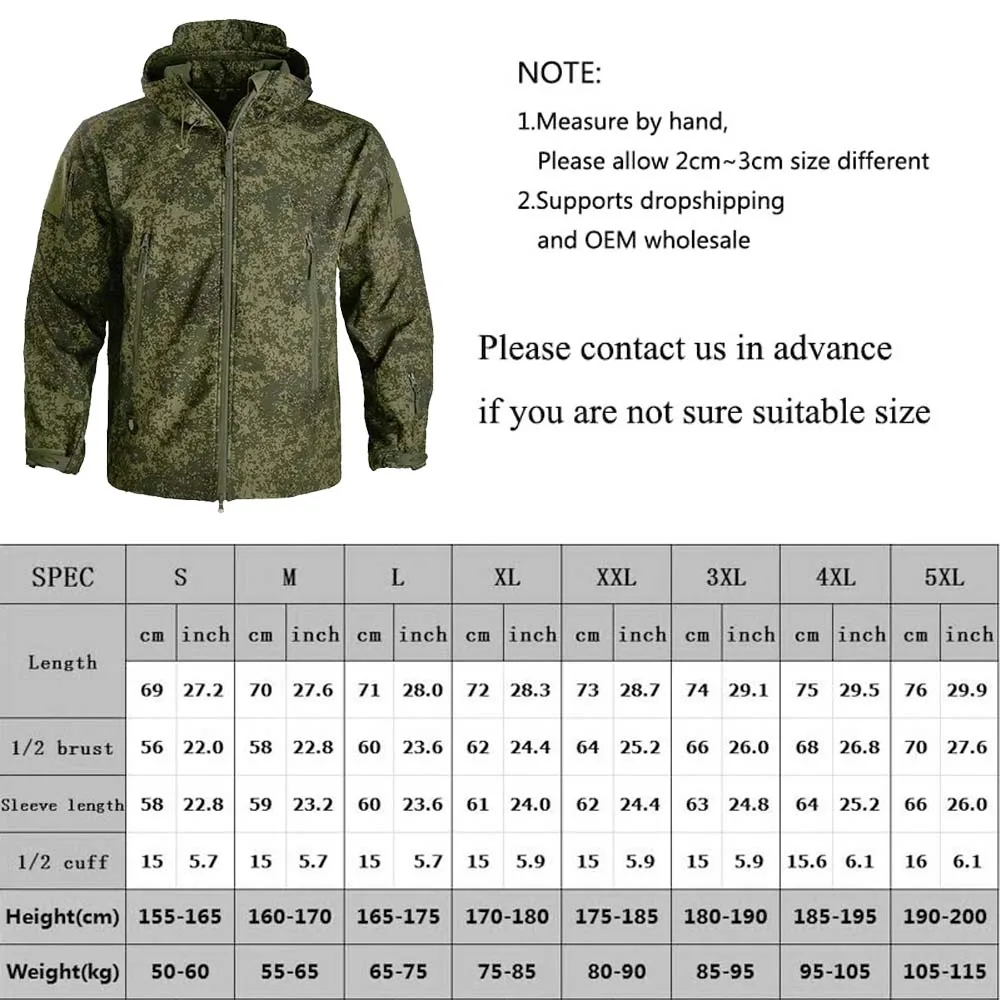 Conjunto táctico de invierno camuflaje impermeable multibolsillos - imagen 5