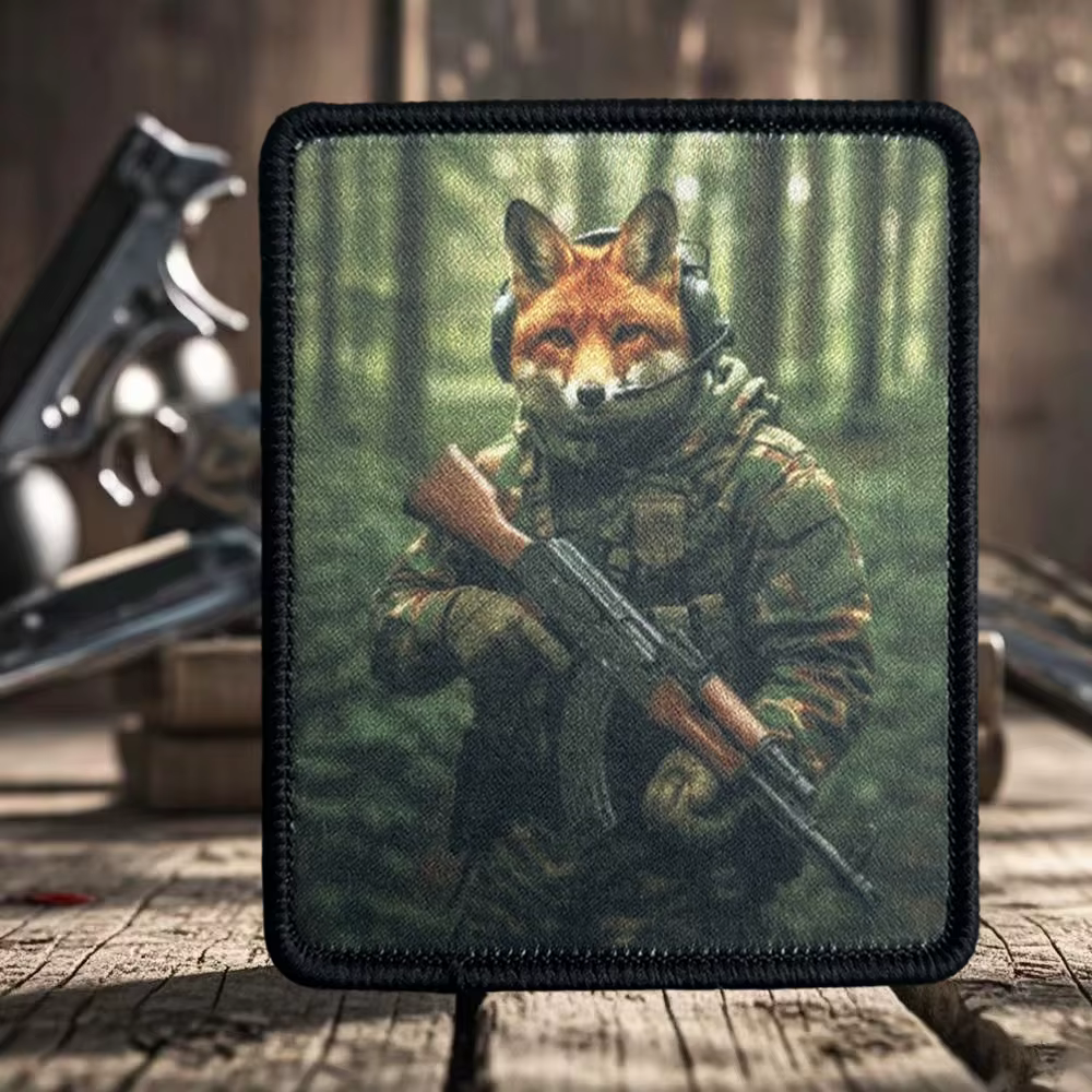 Parche táctico de soldado zorro estilo insignia