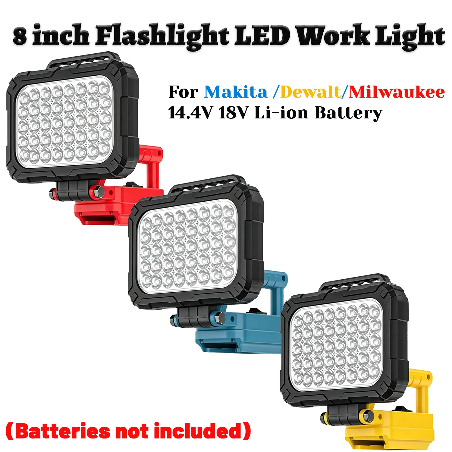 Lámpara de trabajo LED inalámbrica con gancho
