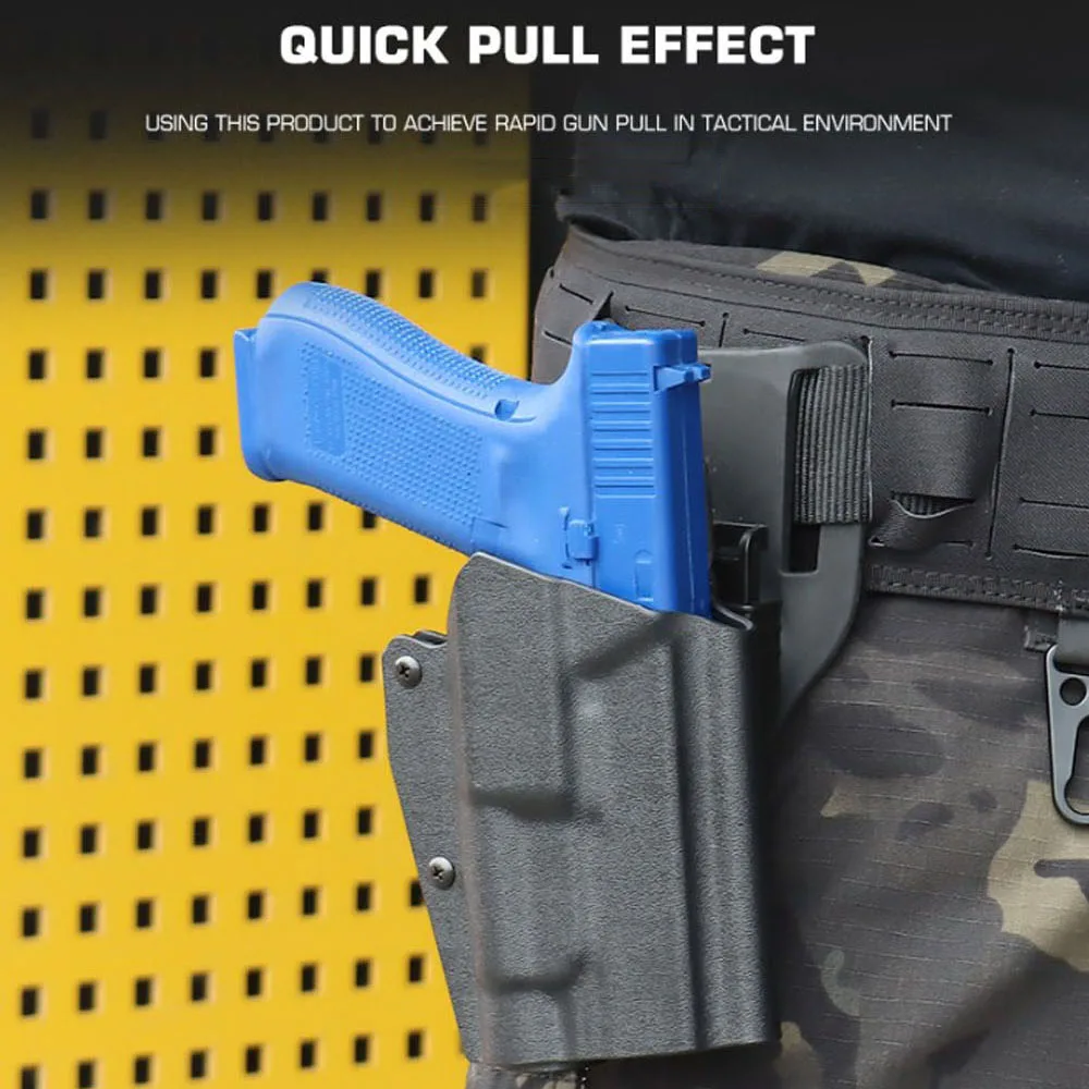 Funda táctica Kydex Glock con linterna, liberación rápida - imagen 4