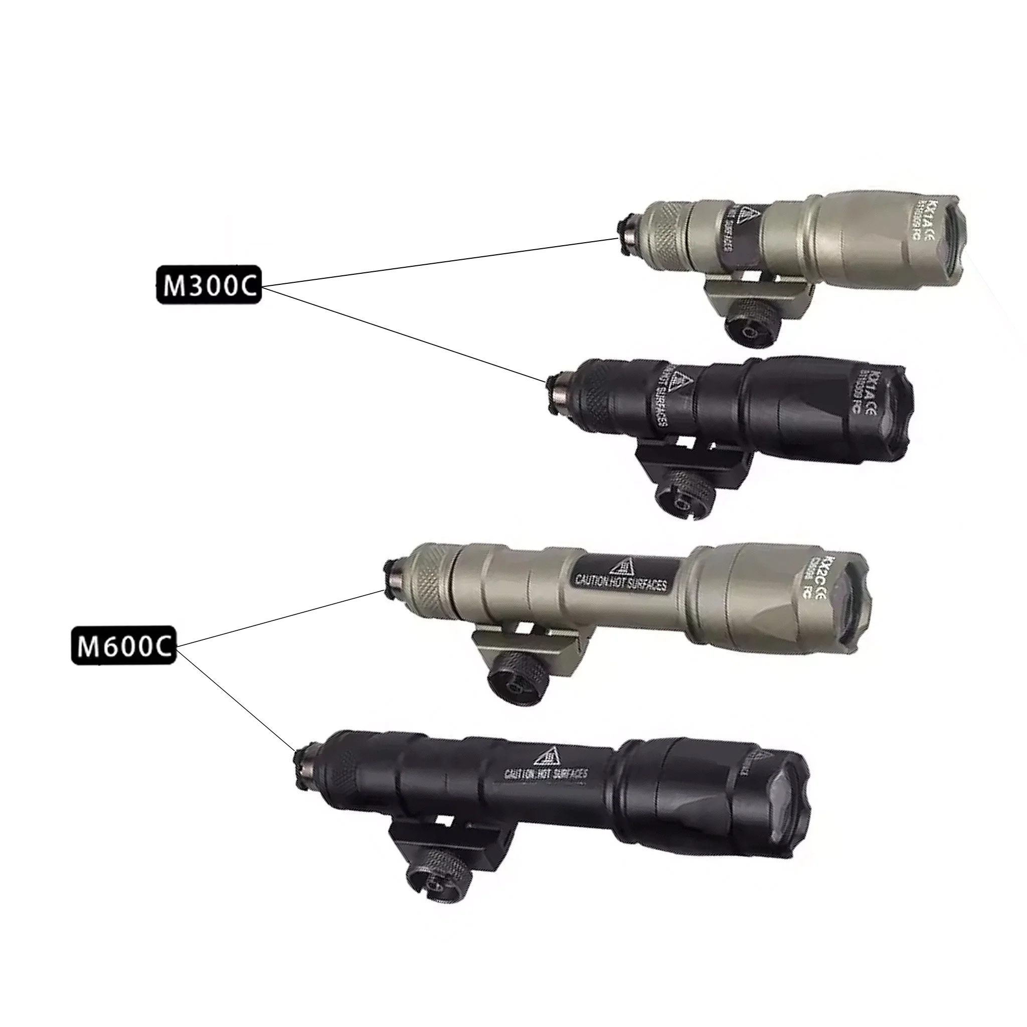 Element SF Linterna táctica LED para rifle con riel Picatinny