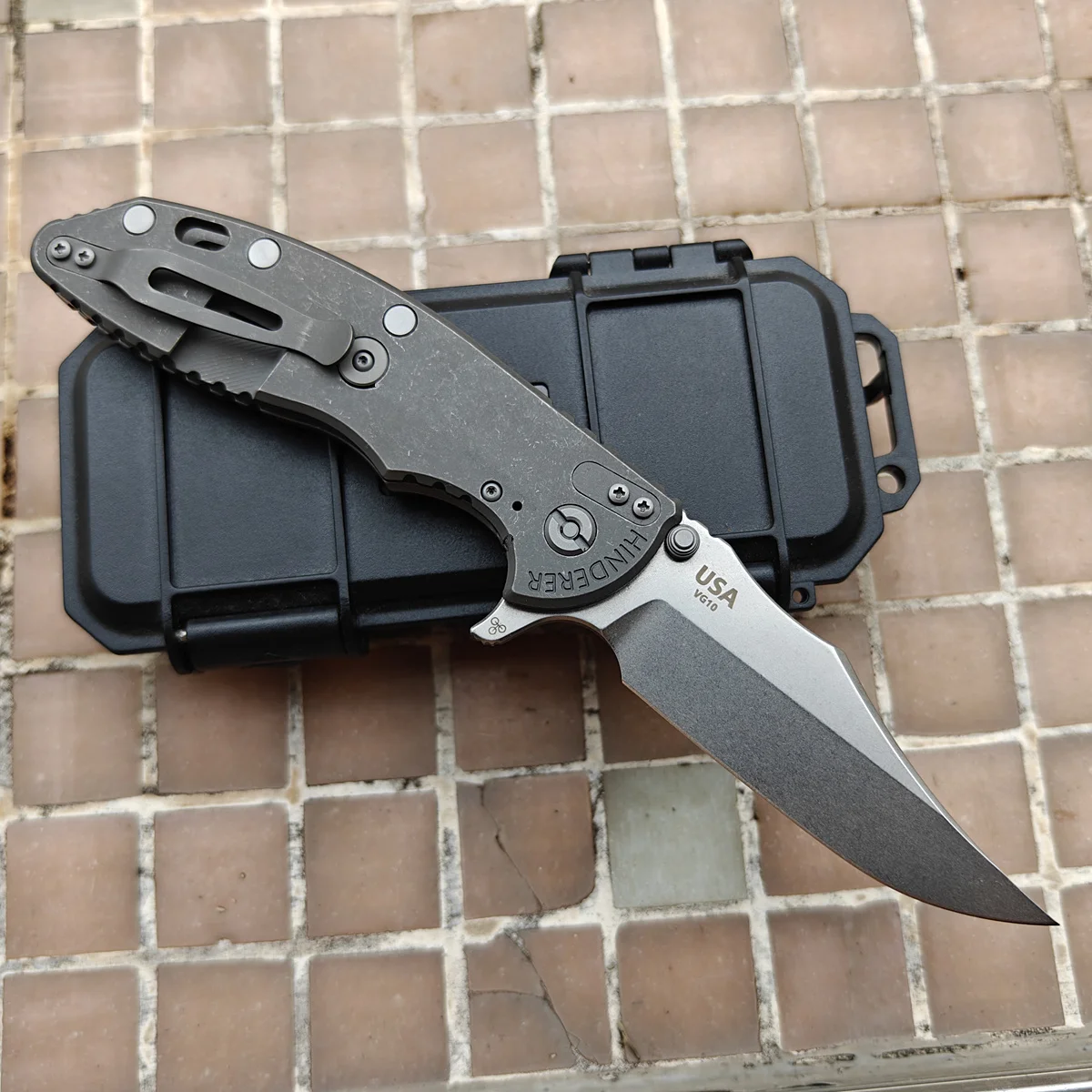 JUFULE XM-24 Cryo VG10: cuchillo plegable con mango de titanio