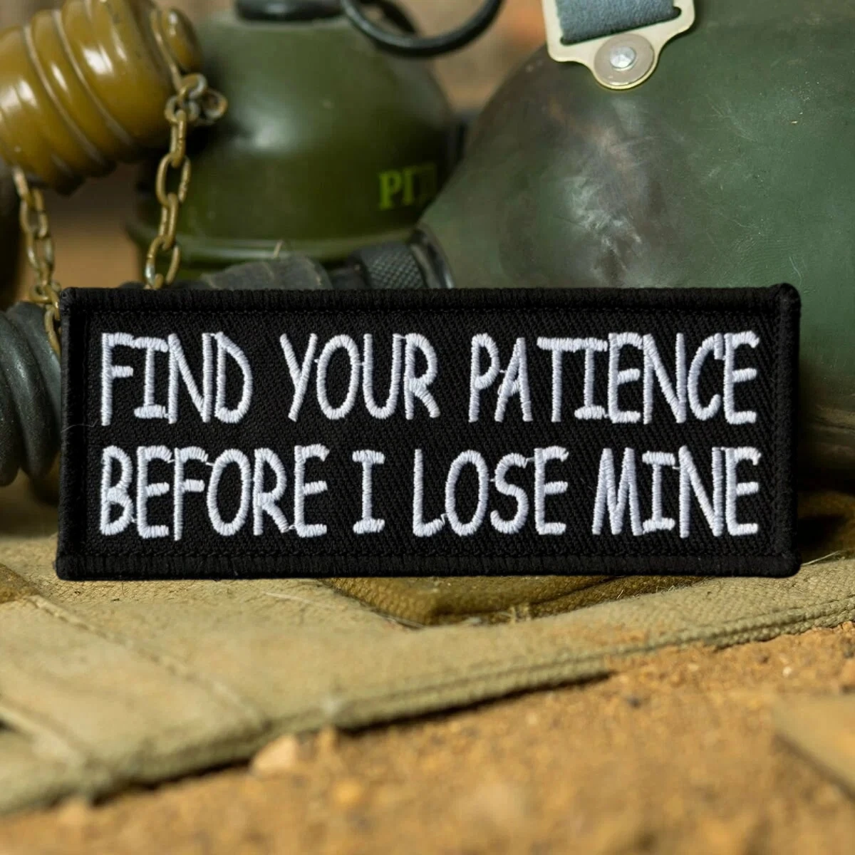 Parche táctico bordado frase moral con velcro para casco militar - imagen 3