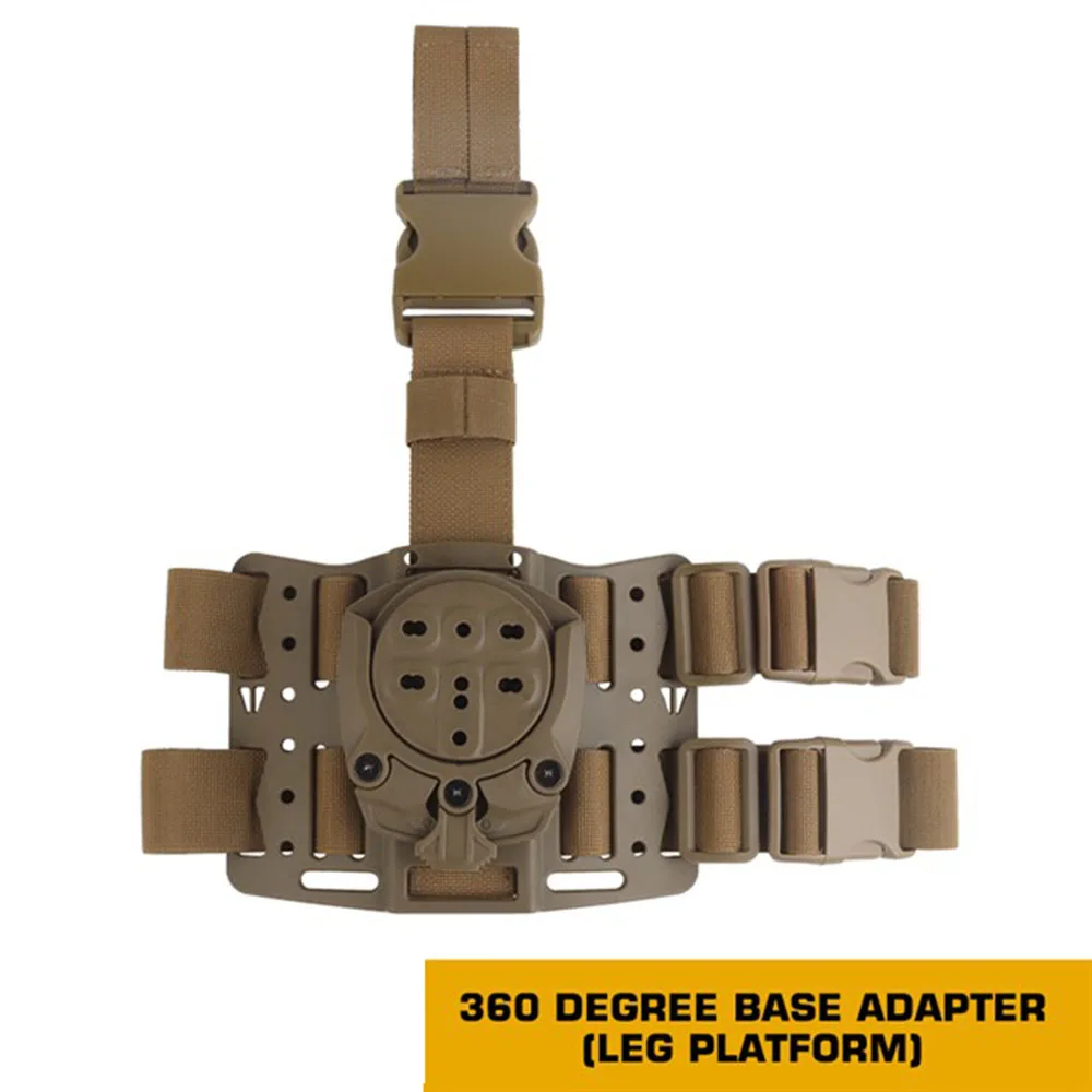 Adaptador base 360 giro libre rápido para cinturón y pierna táctica - imagen 2