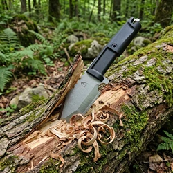 Cuchillo fijo táctico para outdoor con funda resistente camping
