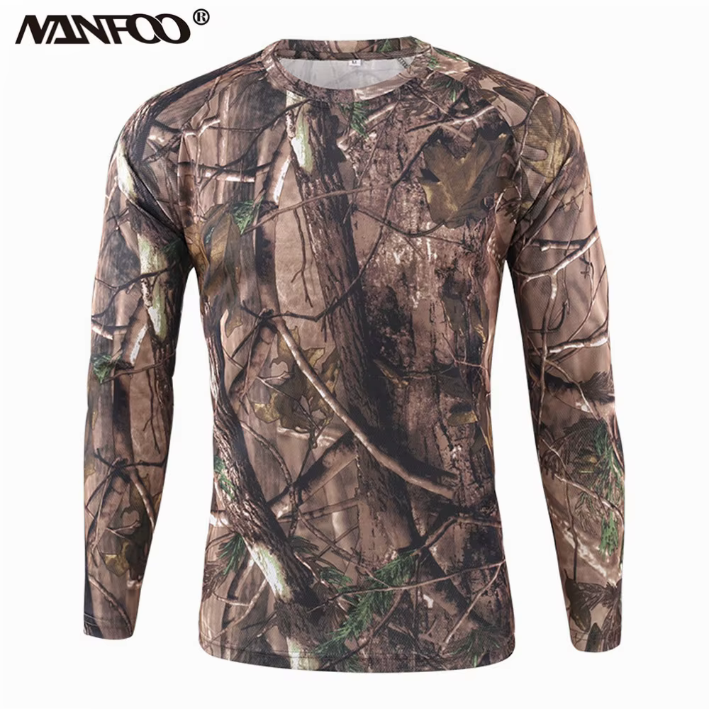 Camiseta táctica térmica primera capa camouflage digital – Secado rápido