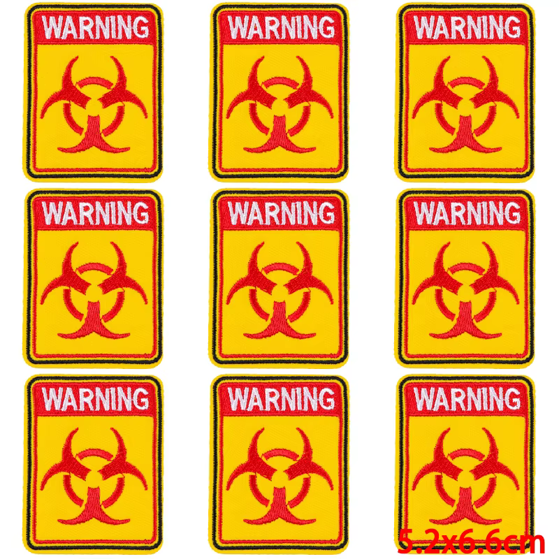 Parche militar bordado advertencia fusible ripstop para planchar - imagen 4