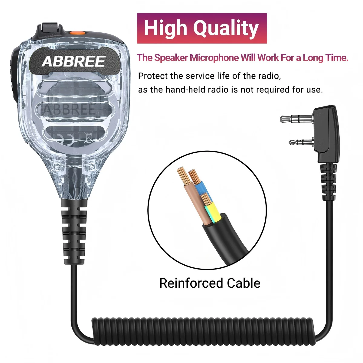 Micrófono de mano ABBREE AR-850 IP54 resistente al agua y volumen - imagen 4