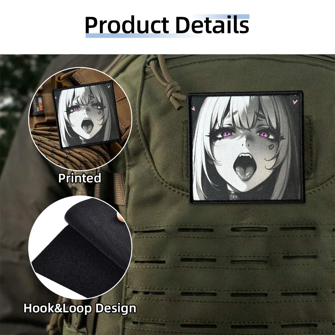 Parche táctico anime waifu morale con velcro para airsoft EDC - imagen 5